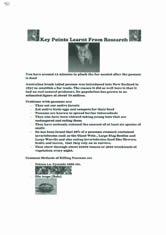 Key points learned from research