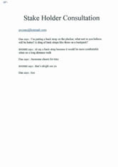 Stakeholder consultation