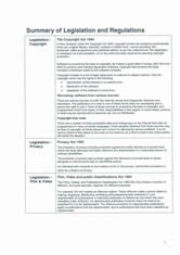 Analysing best practice / Legislation