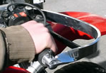 Soft-hit hand guard for trail bikes