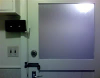 Niko's door alarm installed by the door