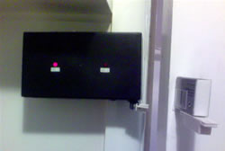 When the door is opened, the alarm is activated