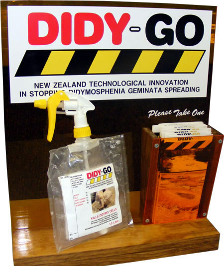 Kyle's Anti-didymo spray display