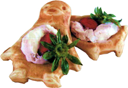 Neala's penguin-shaped waffles
