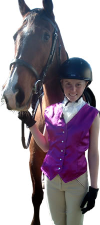 Ruby's client in her riding outfit