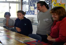 Tracey and Mark from Puzzles4Education commenting on the students finished puzzles.